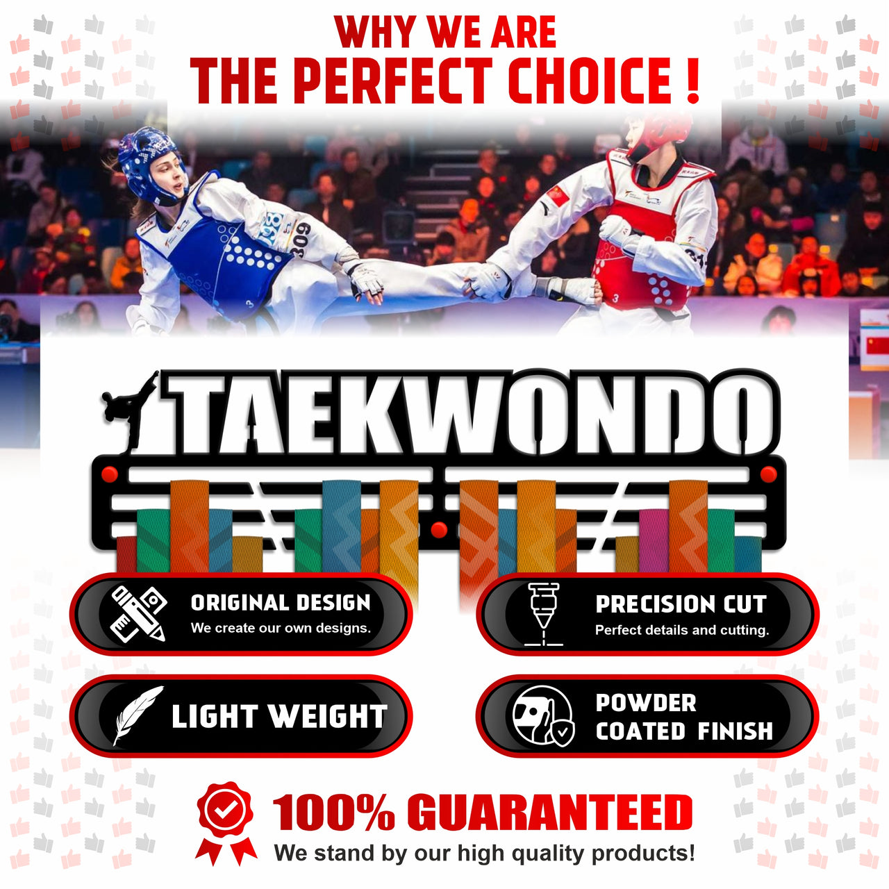 Taekwondo Medal Hanger — Taekwondo Medal Display Rack - Metallic Art