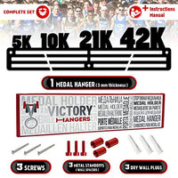 Thumbnail for 5K • 10K • 21K • 42K — Running Medal Display Rack - Metallic Art