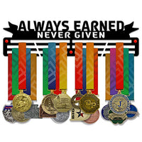 Thumbnail for Always Earned, Never Given — 3-Bar Medal Holder (18