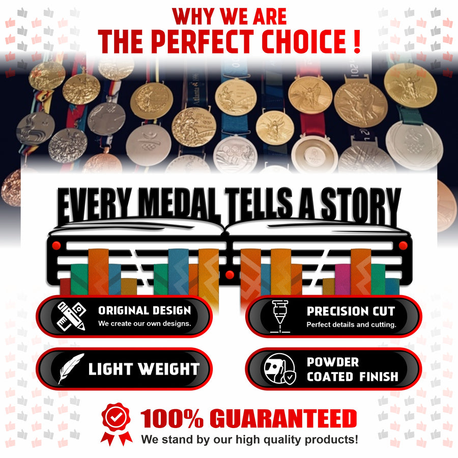 Every Medal Tells a Story — Medal Display Rack - Metallic Art