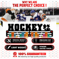 Thumbnail for Ice Hockey Medal Hanger — Ice Hockey Medal Display Rack - Metallic Art