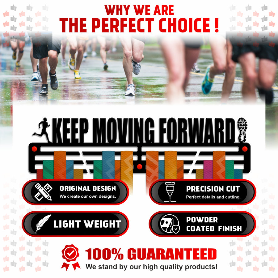 Keep Moving Forward — Medal Display Rack - Metallic Art