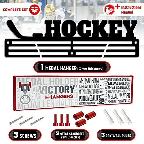 Ice Hockey Medal Hanger — Ice Hockey Medal Display Rack - Metallic Art