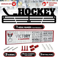 Thumbnail for Ice Hockey Medal Hanger — Ice Hockey Medal Display Rack - Metallic Art
