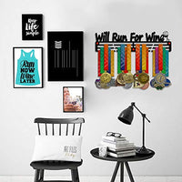 Thumbnail for “Will Run for Wine” — Running Medal Display - Metallic Art