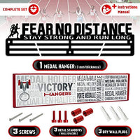 Thumbnail for Fear No Distance — Stay Strong and Run Long” Medal Hanger (18