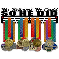 Thumbnail for He Believed She Could So She Did — Medal Display Rack - Metallic Art