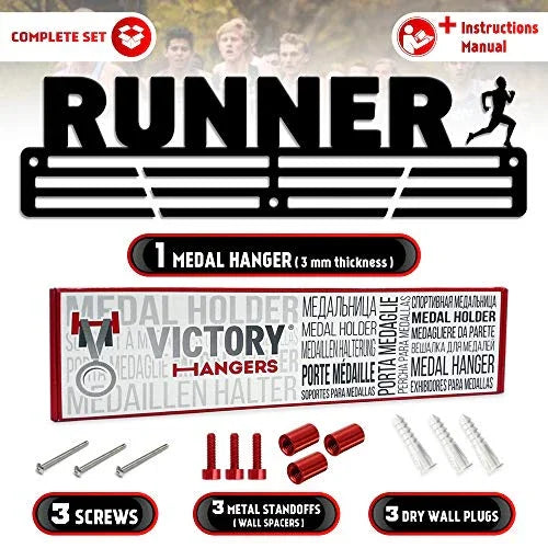 Running Medal Hanger — Running Medal Display Rack - Metallic Art