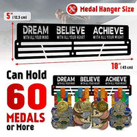 Thumbnail for Dream • Believe • Achieve (V2) — Medal Display Rack - Metallic Art