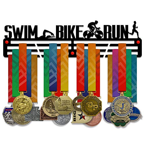 Triathlon Medal Hanger — Triathlon Medal Display Rack - Metallic Art