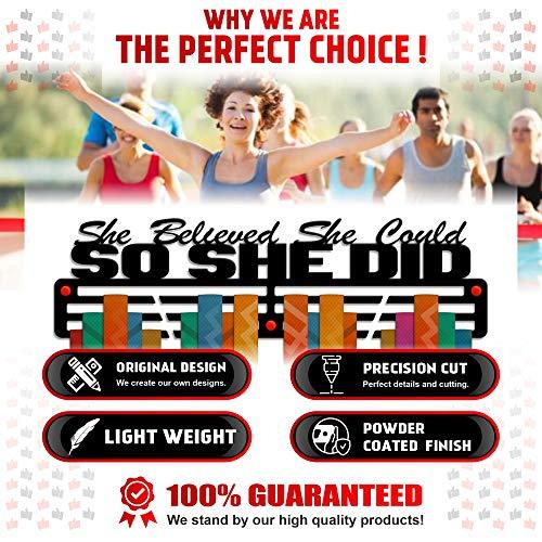 She Believed She Could So She Did — Medal Display Rack - Metallic Art