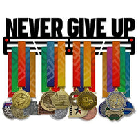 Thumbnail for Never Give Up — Medal Display Rack - Metallic Art