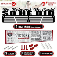Thumbnail for He Believed She Could So She Did — Medal Display Rack - Metallic Art