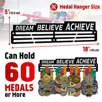 Thumbnail for Dream • Believe • Achieve — Medal Display Rack - Metallic Art