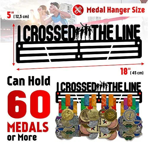 I Crossed the Line — Medal Display Rack - Metallic Art