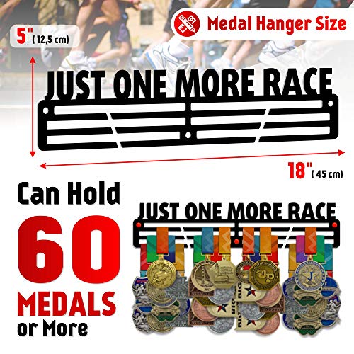 Just One More Race — Medal Display Rack - Metallic Art