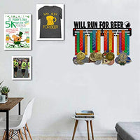 Thumbnail for “Will Run for Beer” — Running Medal Display - Metallic Art