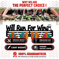 Thumbnail for “Will Run for Wine” — Running Medal Display - Metallic Art