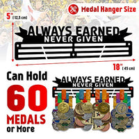 Thumbnail for Always Earned, Never Given — 3-Bar Medal Holder (18