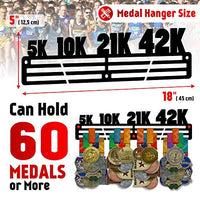 Thumbnail for 5K • 10K • 21K • 42K — Running Medal Display Rack - Metallic Art