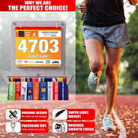 Thumbnail for Running Medal & Race Bib Holder — Gray Square Shape Display Bundle - Metallic Art