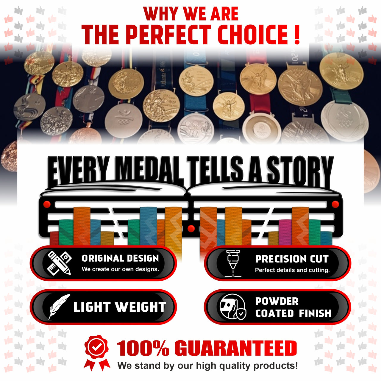 Every Medal Tells a Story — Medal Display Rack - Metallic Art