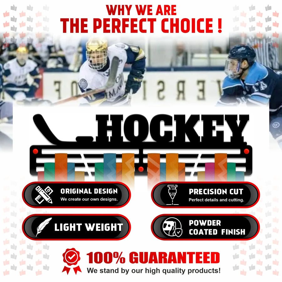 Ice Hockey Medal Hanger — Ice Hockey Medal Display Rack - Metallic Art
