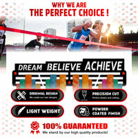 Thumbnail for Dream • Believe • Achieve — Medal Display Rack - Metallic Art