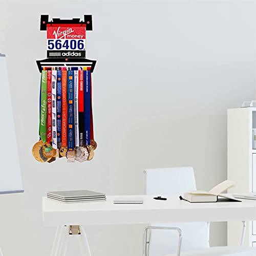 Running Medal & Race Bib Holder — V-Shape Display Bundle - Metallic Art