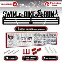 Thumbnail for Triathlon Medal Hanger — Triathlon Medal Display Rack - Metallic Art