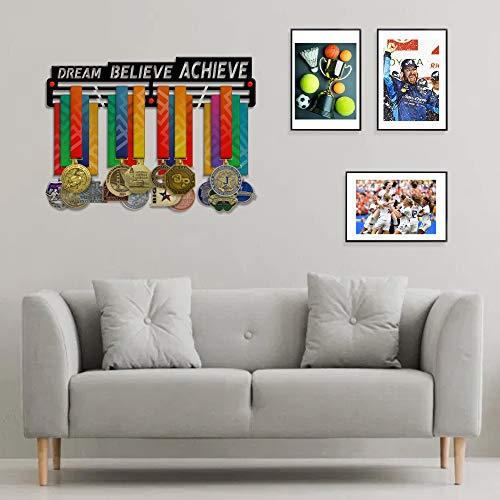 Dream • Believe • Achieve — Medal Display Rack - Metallic Art