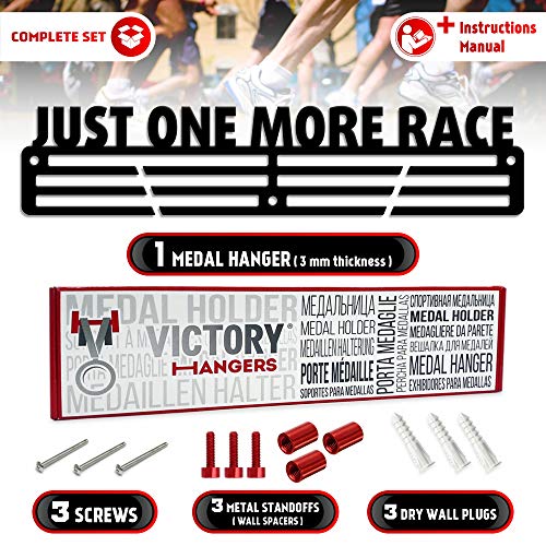 Just One More Race — Medal Display Rack - Metallic Art