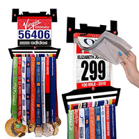 Thumbnail for Running Medal & Race Bib Holder — V-Shape Display Bundle - Metallic Art