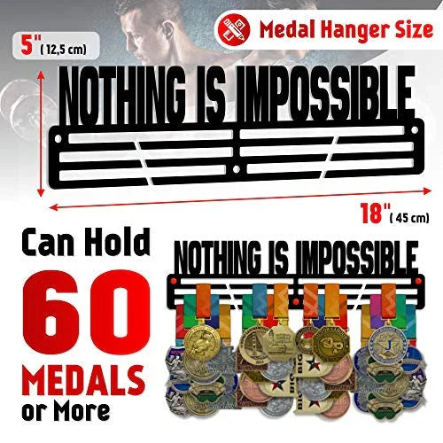 Nothing is Impossible — Medal Display Rack - Metallic Art