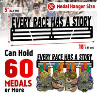 Thumbnail for Every Race Has a Story — Medal Display Rack - Metallic Art