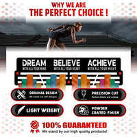 Thumbnail for Dream • Believe • Achieve (V2) — Medal Display Rack - Metallic Art