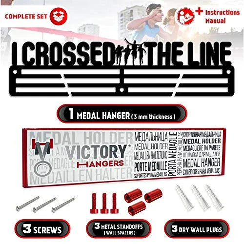 I Crossed the Line — Medal Display Rack - Metallic Art