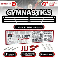 Thumbnail for Gymnastics Medal Hanger — Gymnastics Medal Display Rack - Metallic Art