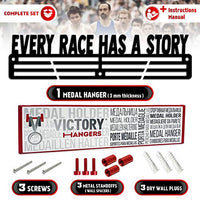 Thumbnail for Every Race Has a Story — Medal Display Rack - Metallic Art