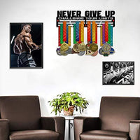 Thumbnail for Never Give Up — Challenge Your Limits — Medal Display Rack - Metallic Art