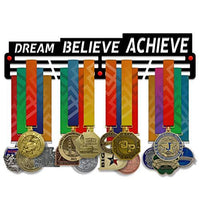 Thumbnail for Dream • Believe • Achieve — Medal Display Rack - Metallic Art