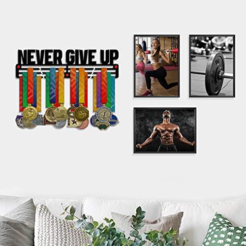 Never Give Up — Medal Display Rack - Metallic Art