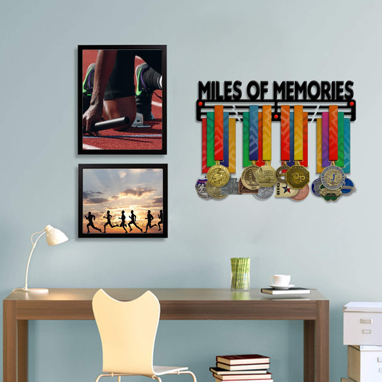 Miles of Memories — Medal Display Rack - Metallic Art